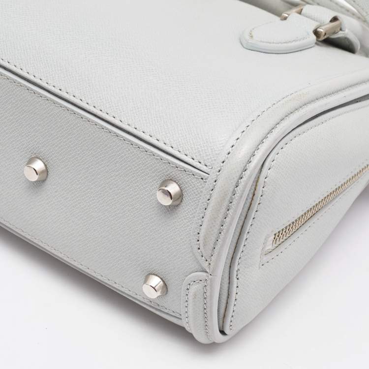 Pre Owned Alexander McQueen Grey Leather Mini Heroine Bag