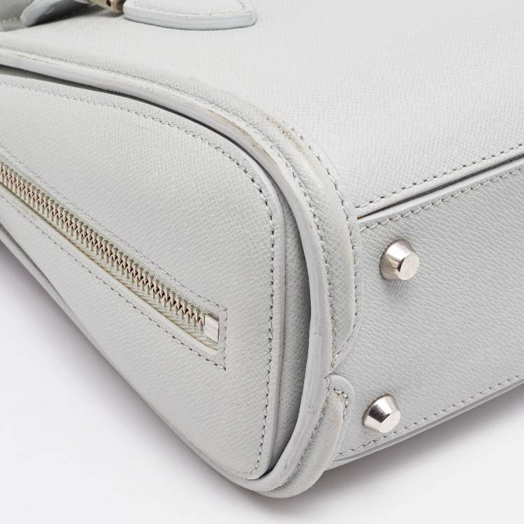 Pre Owned Alexander McQueen Grey Leather Mini Heroine Bag