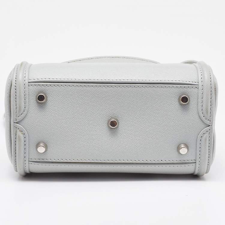 Pre Owned Alexander McQueen Grey Leather Mini Heroine Bag