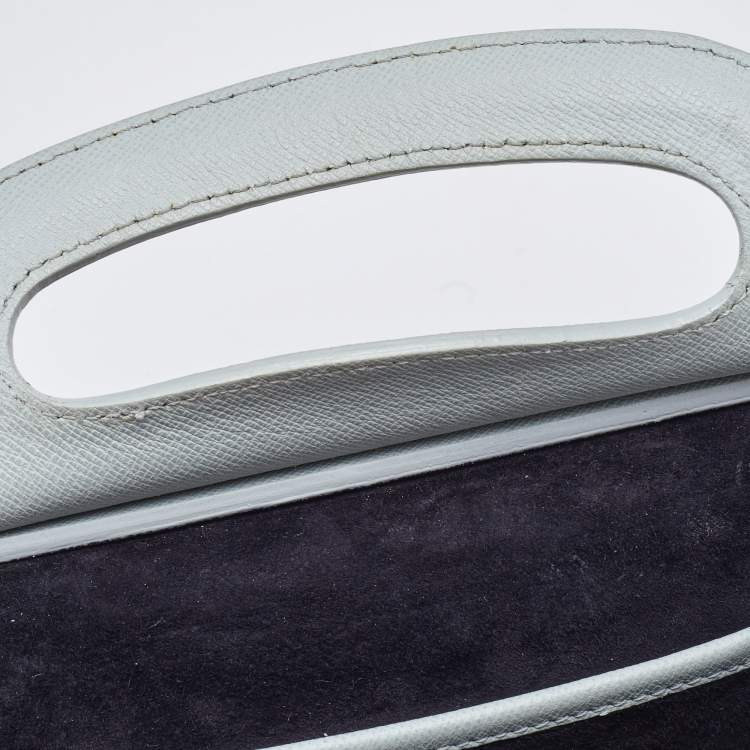 Pre Owned Alexander McQueen Grey Leather Mini Heroine Bag