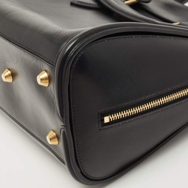 Pre Owned Alexander McQueen Black Leather Medium Heroine Tote