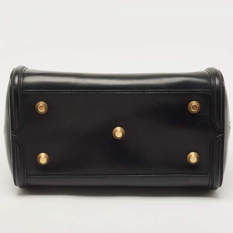 Pre Owned Alexander McQueen Black Leather Medium Heroine Tote