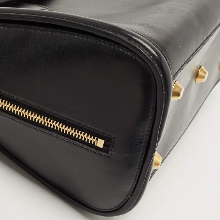 Pre Owned Alexander McQueen Black Leather Medium Heroine Tote