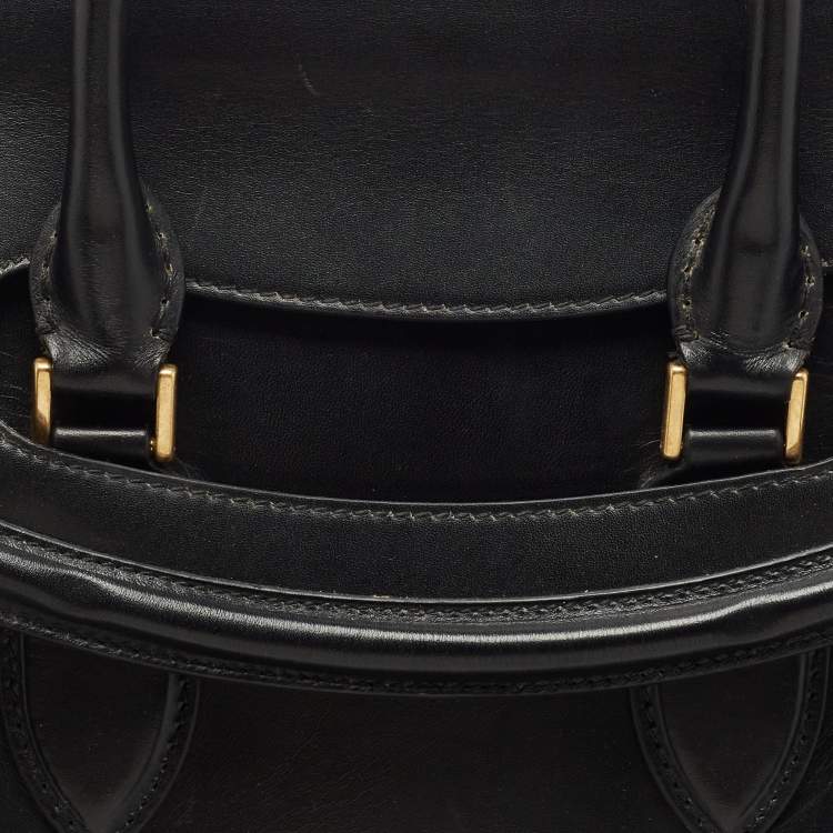 Pre Owned Alexander McQueen Black Leather Medium Heroine Tote