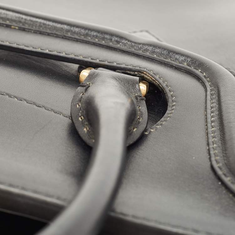 Pre Owned Alexander McQueen Black Leather Medium Heroine Tote