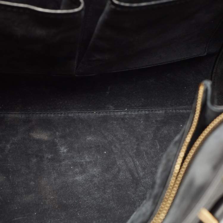 Pre Owned Alexander McQueen Black Leather Medium Heroine Tote