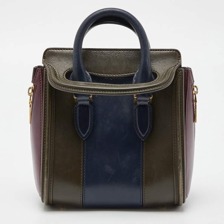 Pre Owned Alexander McQueen Multicolor Leather Mini Heroine Bag
