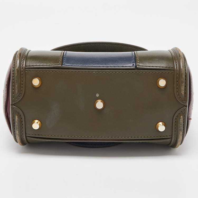 Pre Owned Alexander McQueen Multicolor Leather Mini Heroine Bag