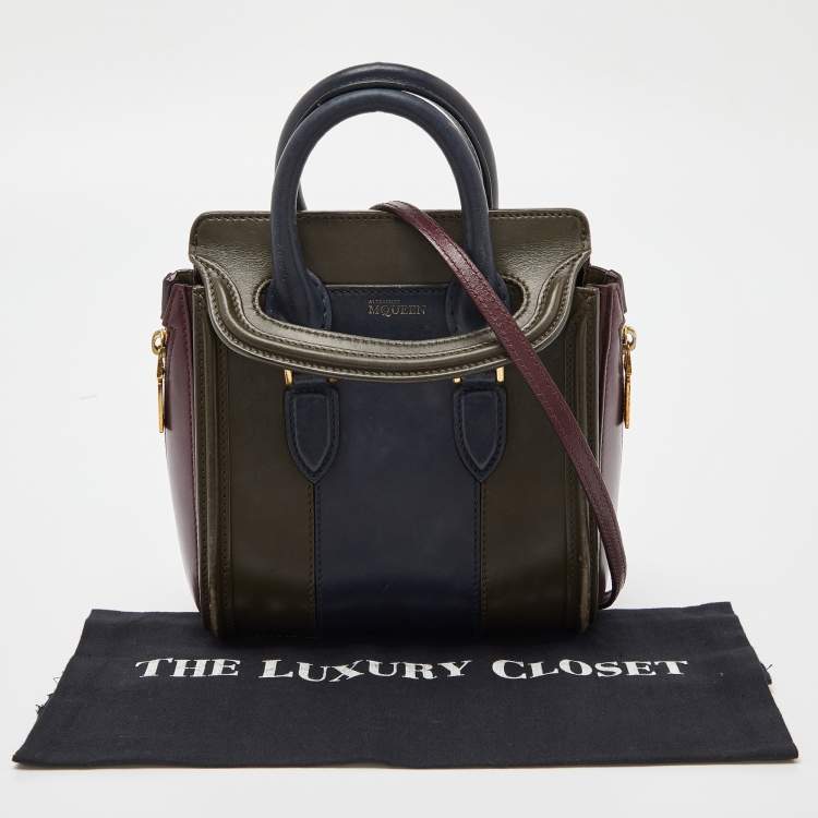 Pre Owned Alexander McQueen Multicolor Leather Mini Heroine Bag
