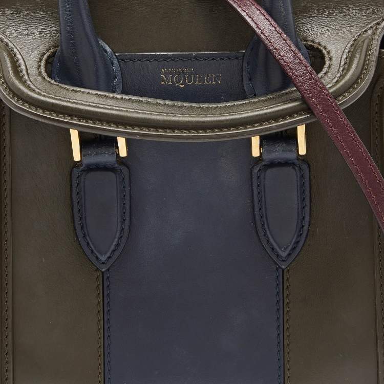Pre Owned Alexander McQueen Multicolor Leather Mini Heroine Bag