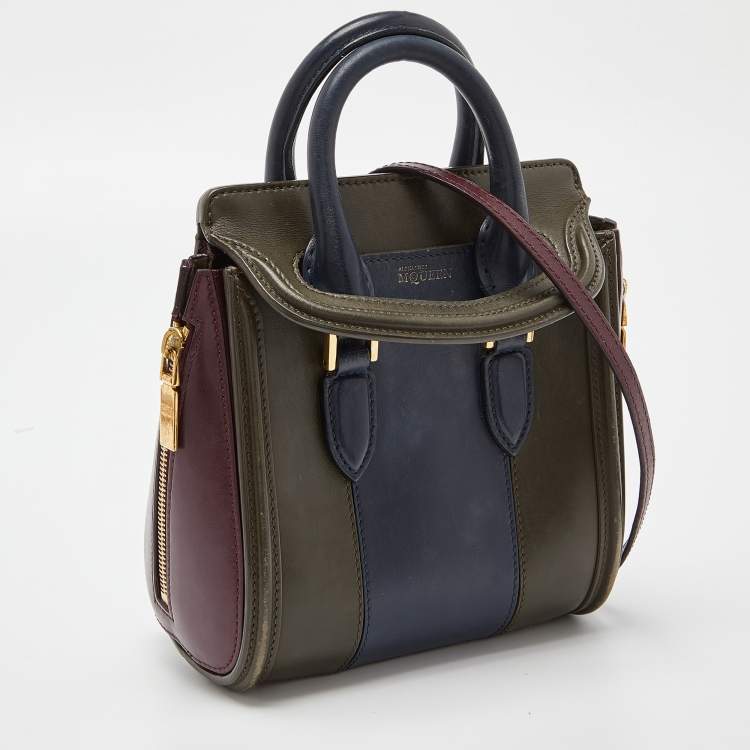 Pre Owned Alexander McQueen Multicolor Leather Mini Heroine Bag