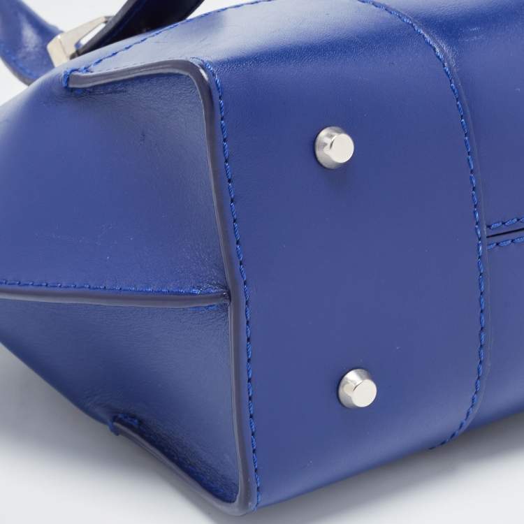 Pre Owned Alexander McQueen Blue Leather Legend Satchel