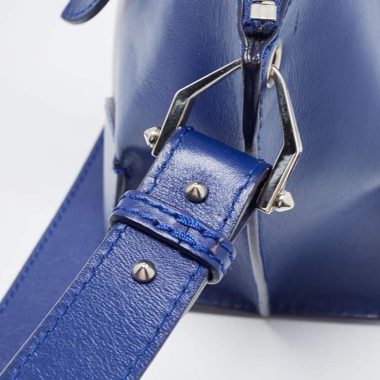 Pre Owned Alexander McQueen Blue Leather Legend Satchel