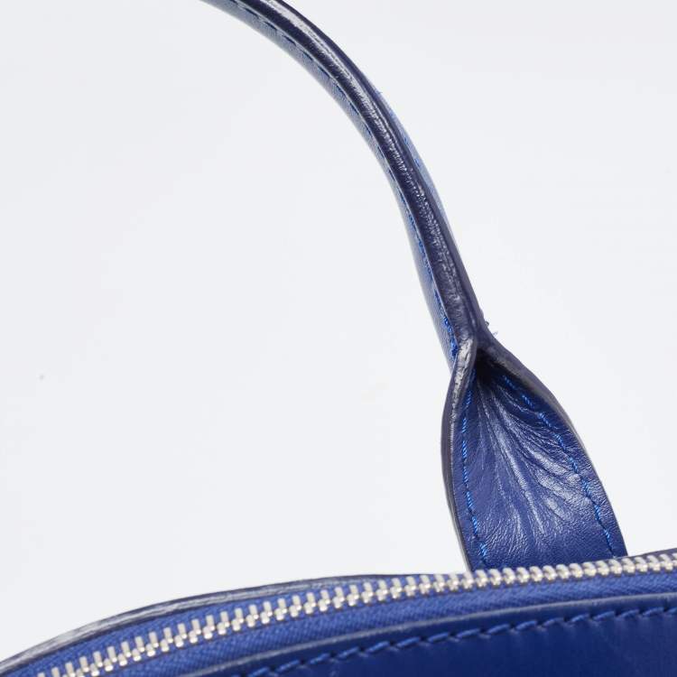 Pre Owned Alexander McQueen Blue Leather Legend Satchel