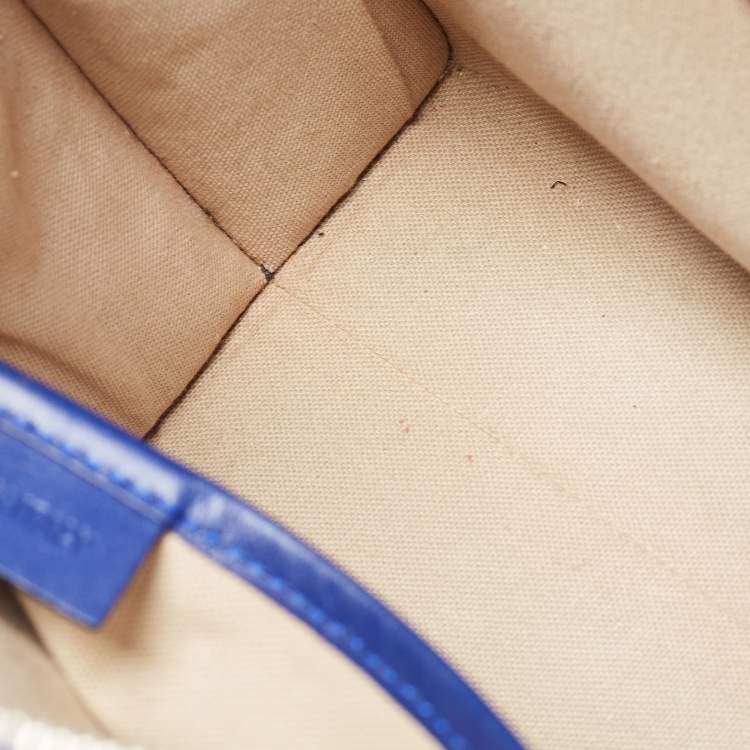 Pre Owned Alexander McQueen Blue Leather Legend Satchel