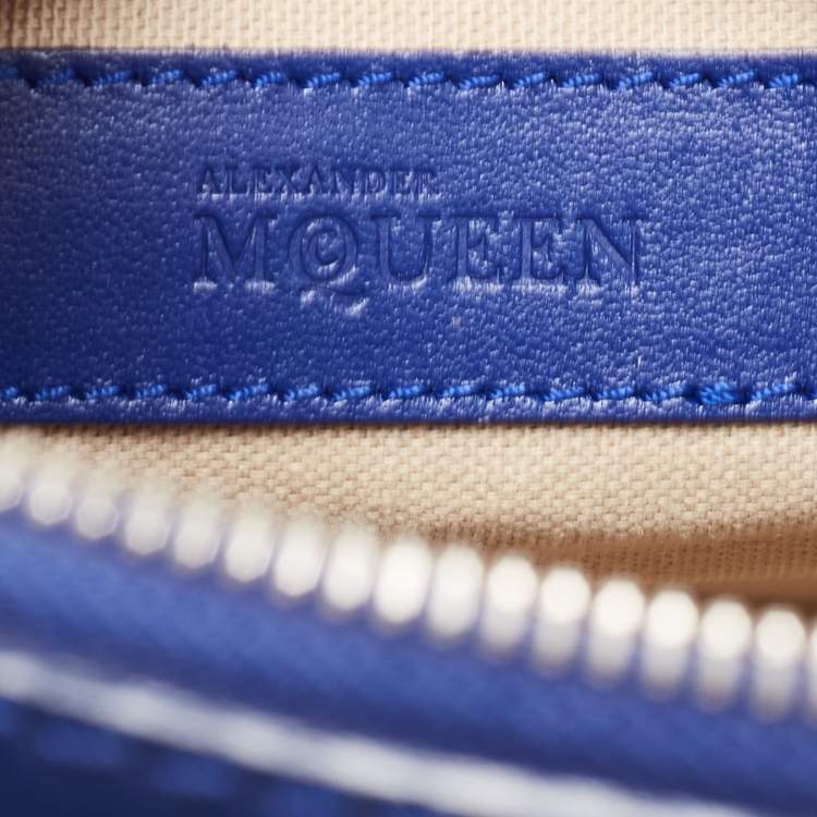 Pre Owned Alexander McQueen Blue Leather Legend Satchel