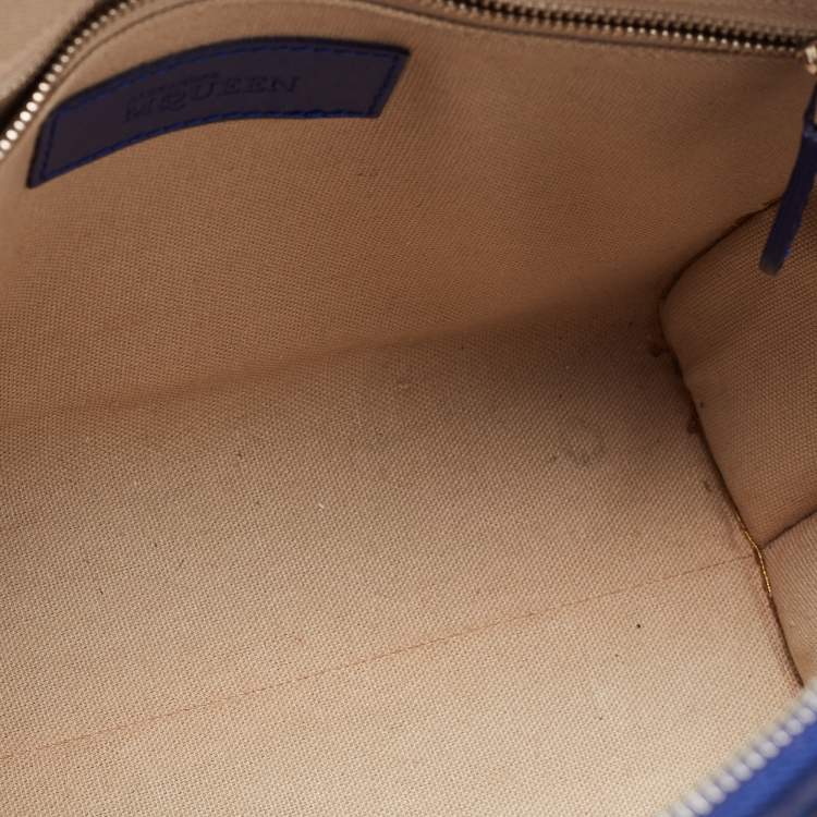 Pre Owned Alexander McQueen Blue Leather Legend Satchel