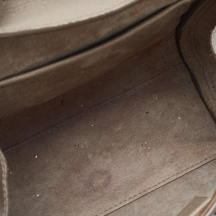 Pre Owned Alexander McQueen Dark Beige Leather Mini Heroine Satchel
