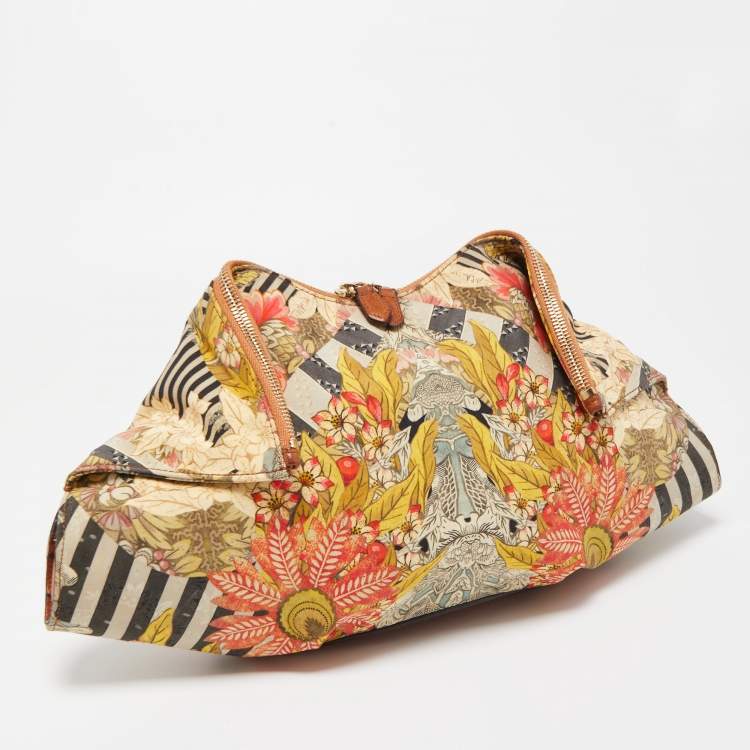 Pre Owned Alexander McQueen Multicolor Printed Fabric De Manta Clutch