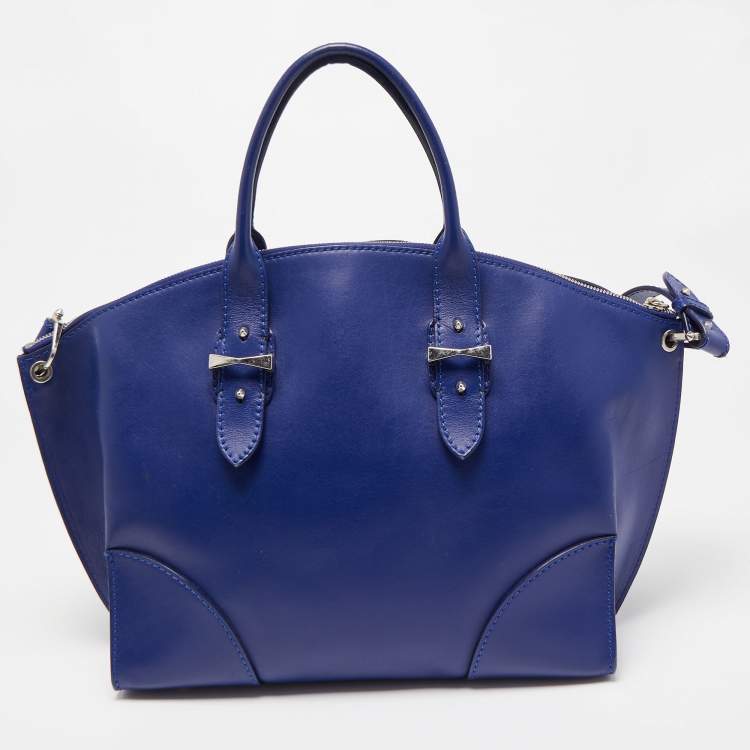Pre Owned Alexander McQueen Ultramarine Leather Legend Satchel
