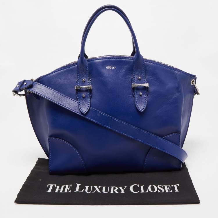 Pre Owned Alexander McQueen Ultramarine Leather Legend Satchel