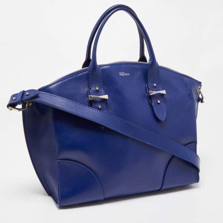 Pre Owned Alexander McQueen Ultramarine Leather Legend Satchel