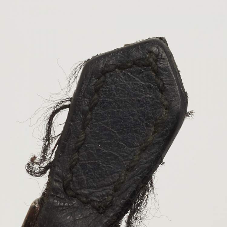 Pre Owned Alexander McQueen Black Skull Embossed Leather Medium De Manta Clutch