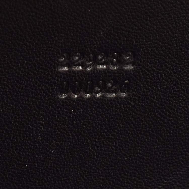 Pre Owned Alexander McQueen Black/Gold Leather Studded Four Ring Knuckle Clutch 