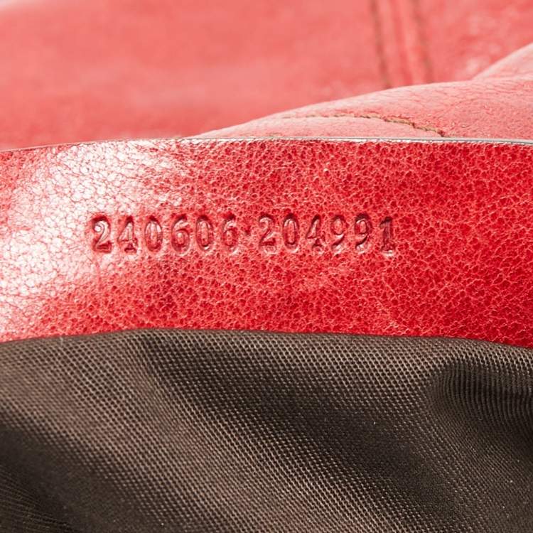 Pre Owned Alexander McQueen Red Leather Medium De Manta Clutch