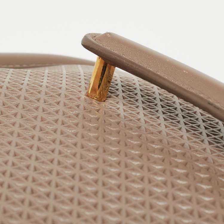 Pre Owned Alexander McQueen Taupe Textured Leather Heroine Chain Shoulder Bag
