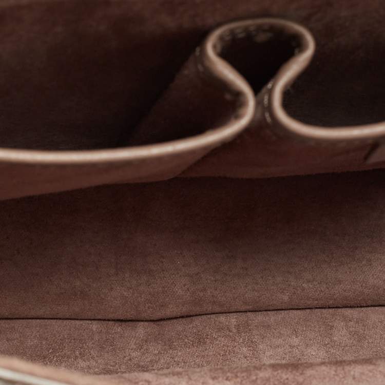 Pre Owned Alexander McQueen Taupe Textured Leather Heroine Chain Shoulder Bag
