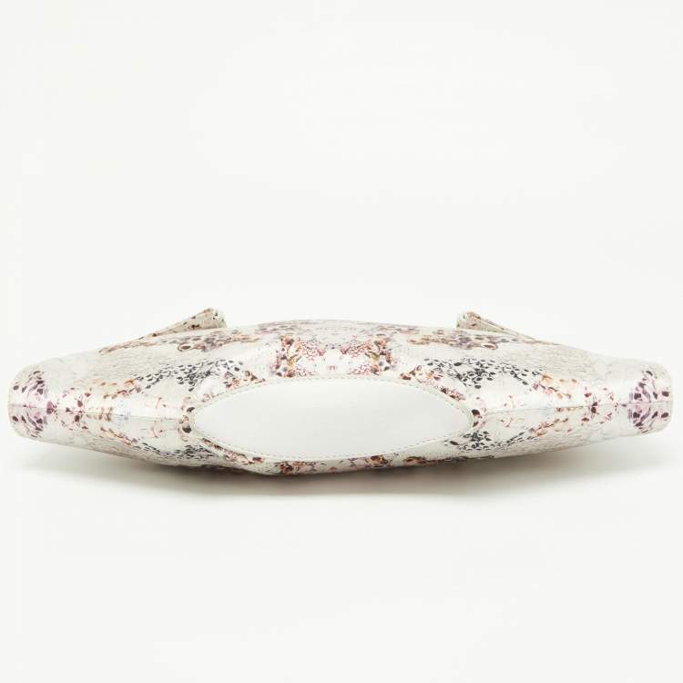Pre Owned Alexander McQueen Multicolor Printed Fabric and Leather De Manta Clutch