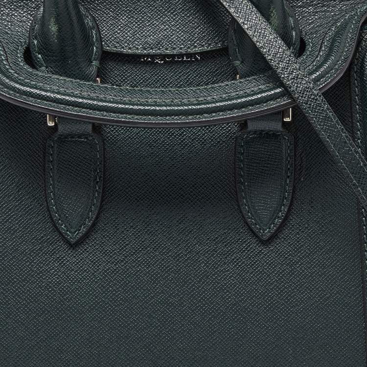 Pre Owned Alexander McQueen Emerald Green Leather Mini Heroine Bag