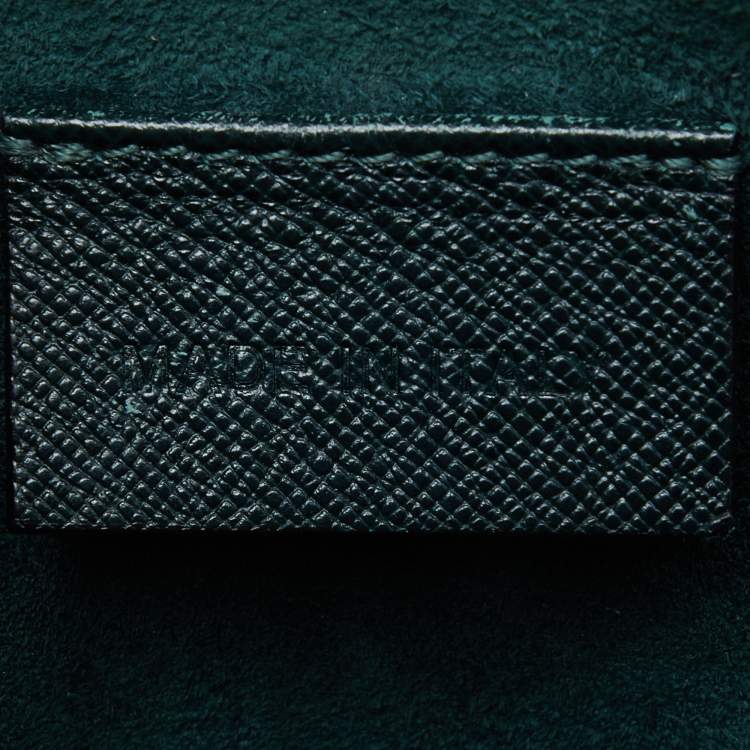 Pre Owned Alexander McQueen Emerald Green Leather Mini Heroine Bag