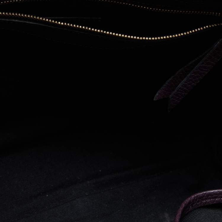 Pre Owned Alexander McQueen Purple Whipstitch Leather Folk Tote