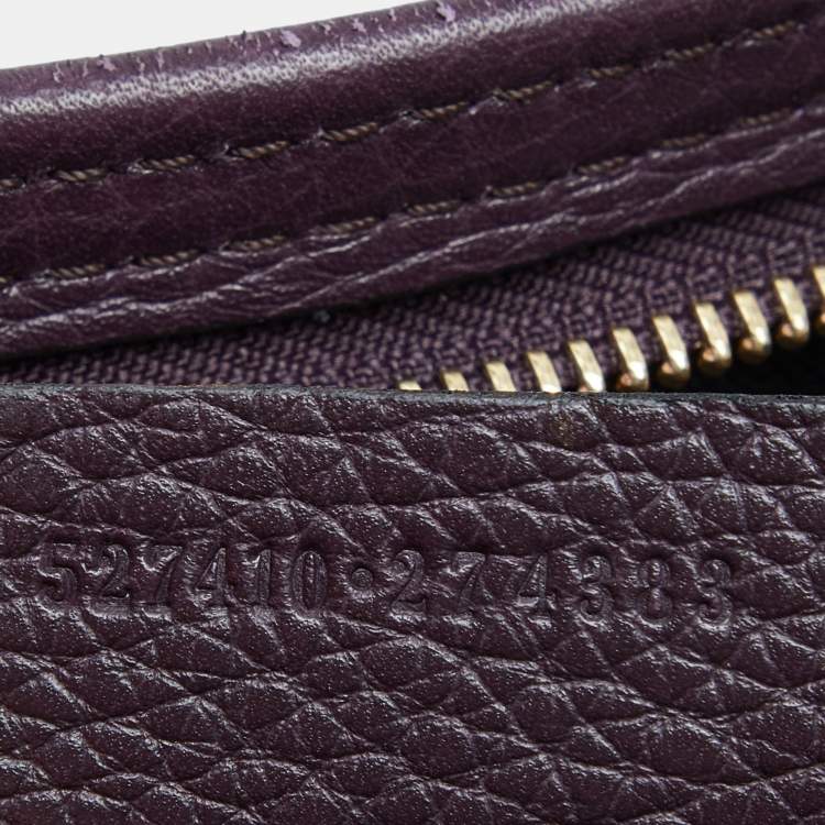 Pre Owned Alexander McQueen Purple Whipstitch Leather Folk Tote
