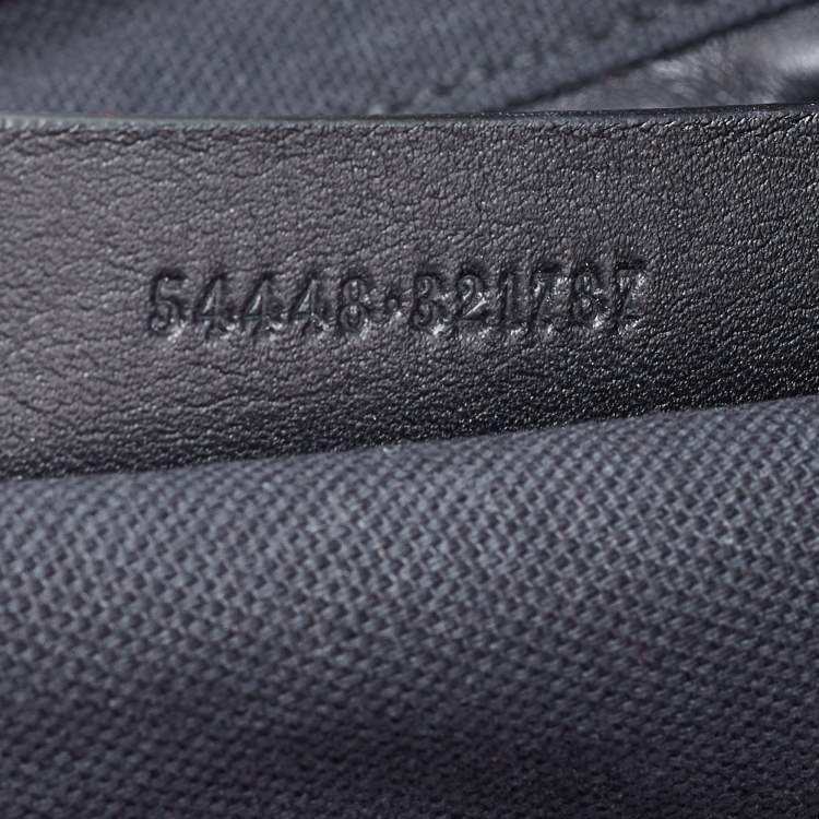 Pre Owned Alexander McQueen Black Studded Leather Padlock Shopper Tote