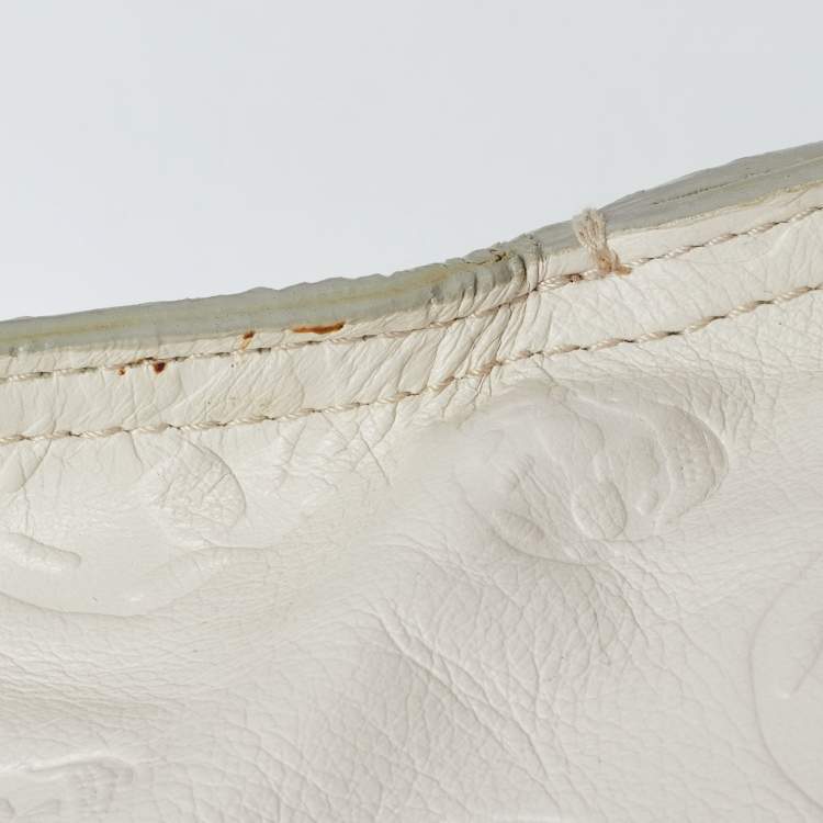 Pre Owned Alexander McQueen Off White Leather Large De Manta Tote 