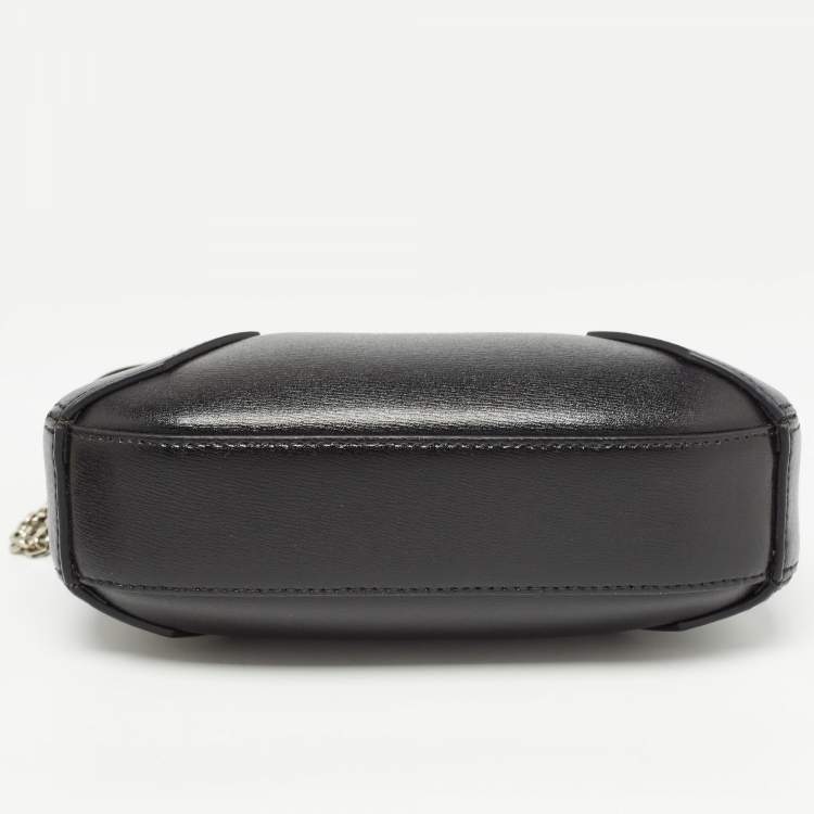 Pre Owned Alexander McQueen Black Leather Mini Jewelled Hobo
