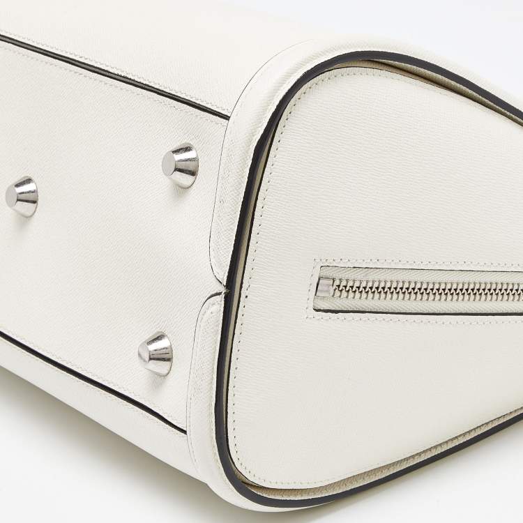 Pre Owned Alexander McQueen Off White Leather Medium Heroine Tote