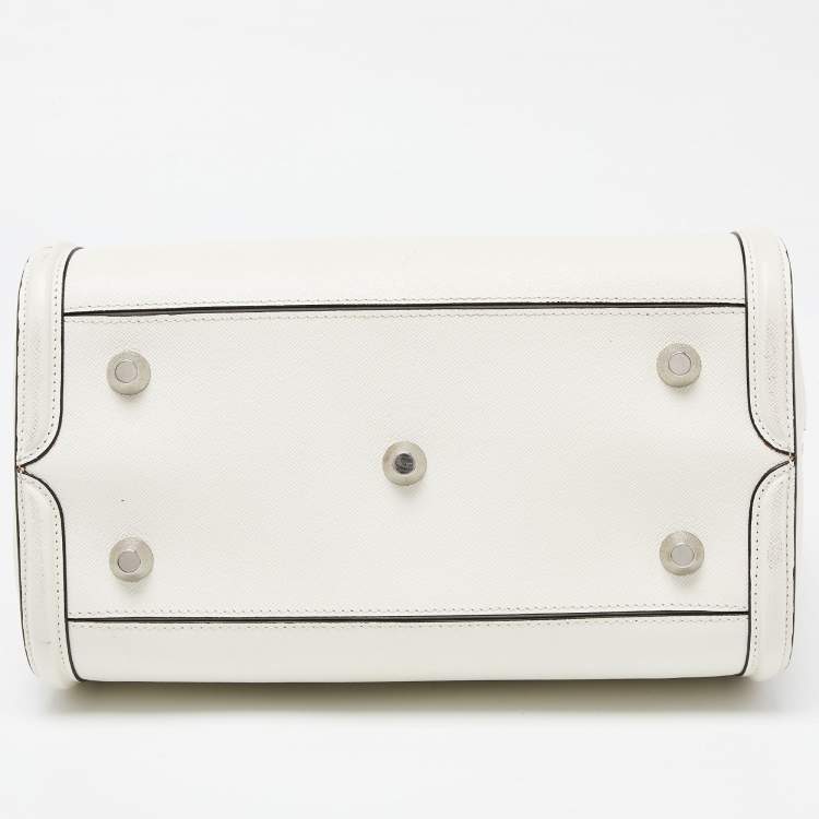 Pre Owned Alexander McQueen Off White Leather Medium Heroine Tote