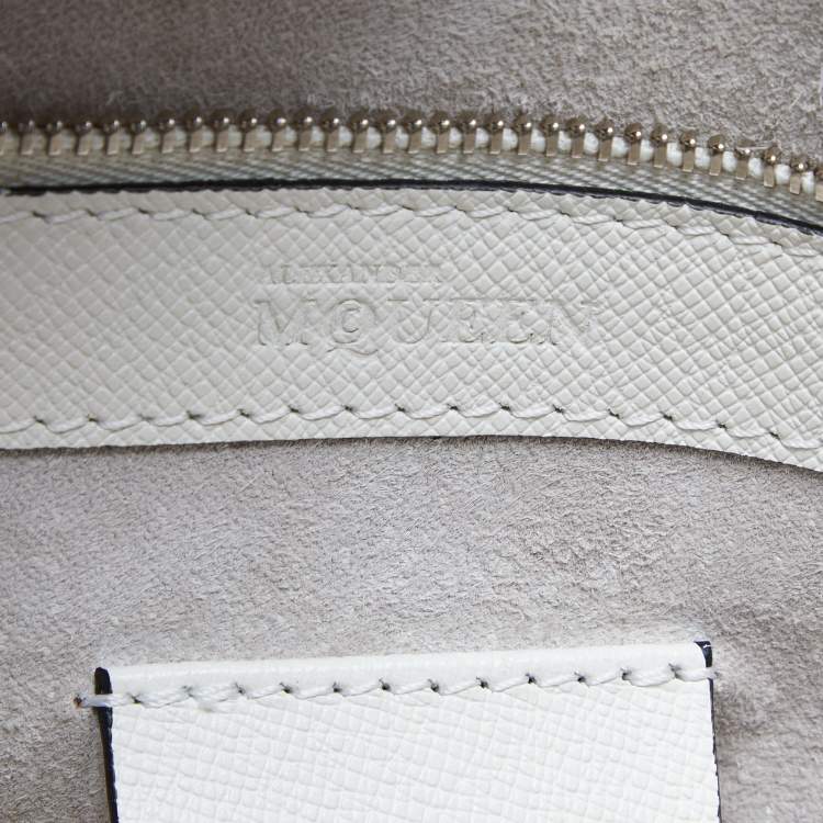 Pre Owned Alexander McQueen Off White Leather Medium Heroine Tote