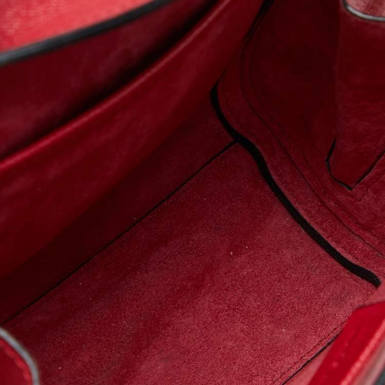 Pre Owned Alexander McQueen Red Leather Mini Heroine Bag