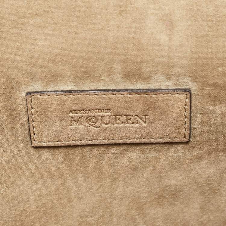 Pre Owned Alexander McQueen Metallic Python Heroine Chain Shoulder Bag