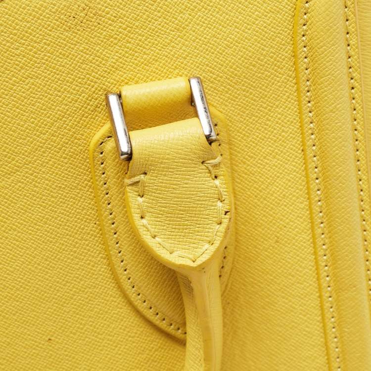 Pre Owned Alexander McQueen Yellow Leather Small Heroine Satchel