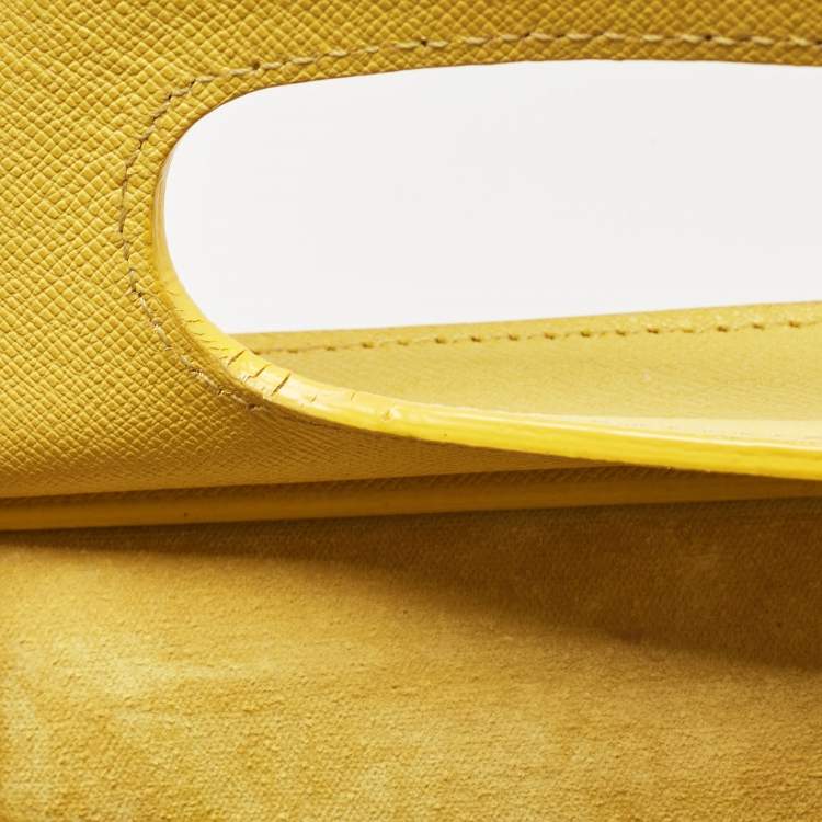 Pre Owned Alexander McQueen Yellow Leather Small Heroine Satchel