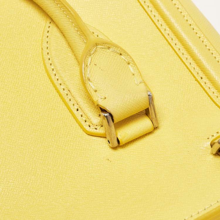 Pre Owned Alexander McQueen Yellow Leather Small Heroine Satchel