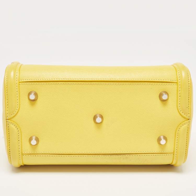 Pre Owned Alexander McQueen Yellow Leather Small Heroine Satchel