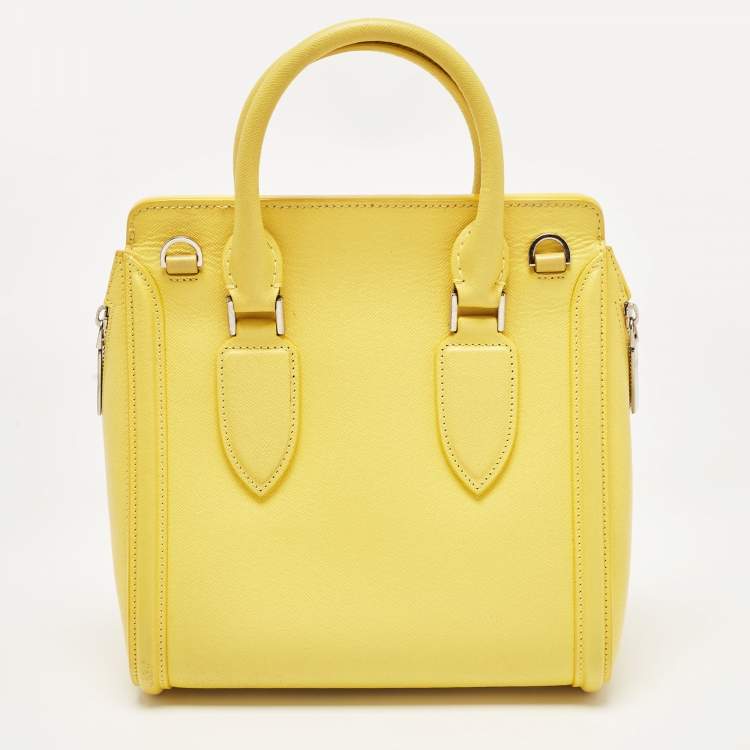 Pre Owned Alexander McQueen Yellow Leather Small Heroine Satchel