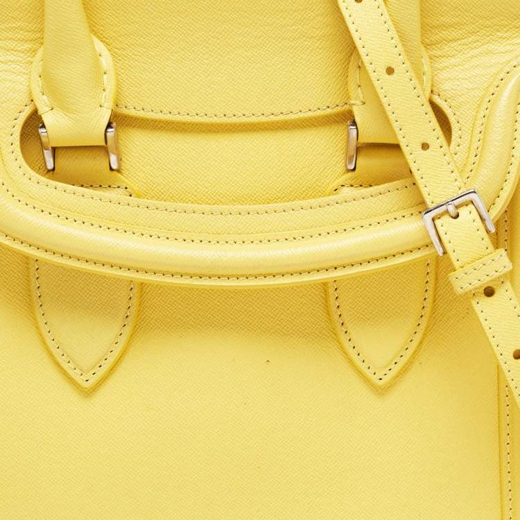 Pre Owned Alexander McQueen Yellow Leather Small Heroine Satchel